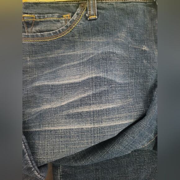 Vintage VonDutch Y2K Boot Cut Jeans Size 31 Dark Wash Distressed - Picture 5 of 9